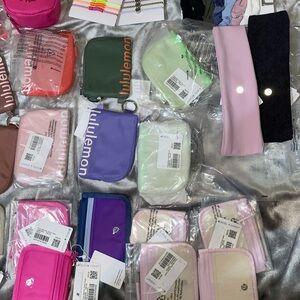 lululemon athletica assorted colorful key & card holders